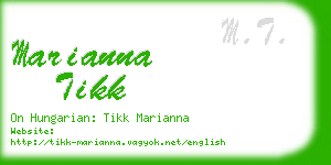 marianna tikk business card